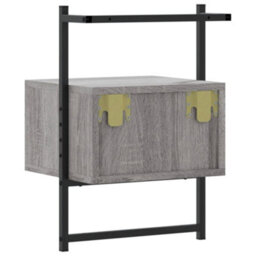 Berkfield Bedside Cabinet Wall-Mounted Grey Sonoma 35X30X51 Cm Engineered Wood - thumbnail 7