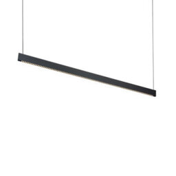Ideal Lux Luminosa Steel Wide Led Bar Pendant Ceiling Light Black 3000K