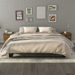 Berkfield Industrial Bedside Cabinets 2 Pcs Smoked Oak 40X35X47.5 Cm - thumbnail 2