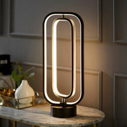 Valuelights Infinity Black Adjustable Revolving Integrated Led Table Lamp - thumbnail 1