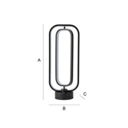 Valuelights Infinity Black Adjustable Revolving Integrated Led Table Lamp - thumbnail 7