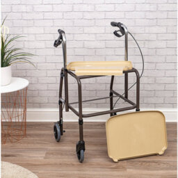Loops Versatile Height Adjustable Kitchen Trolley With Brakes And Clip-On Trays - 840mm To 1020mm - thumbnail 4