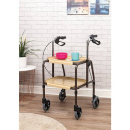 Loops Versatile Height Adjustable Kitchen Trolley With Brakes And Clip-On Trays - 840mm To 1020mm - thumbnail 6