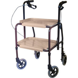 Loops Versatile Height Adjustable Kitchen Trolley With Brakes And Clip-On Trays - 840mm To 1020mm - thumbnail 1
