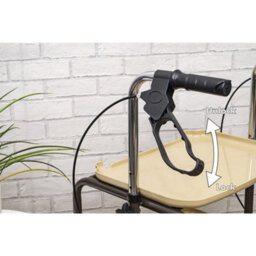 Loops Versatile Height Adjustable Kitchen Trolley With Brakes And Clip-On Trays - 840mm To 1020mm - thumbnail 3