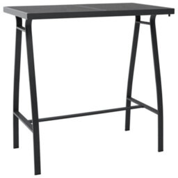 Berkfield Garden Bar Table Black 110X60X110 Cm Tempered Glass - thumbnail 1