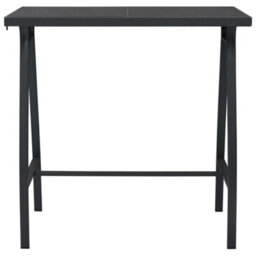 Berkfield Garden Bar Table Black 110X60X110 Cm Tempered Glass - thumbnail 2