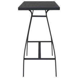 Berkfield Garden Bar Table Black 110X60X110 Cm Tempered Glass - thumbnail 3