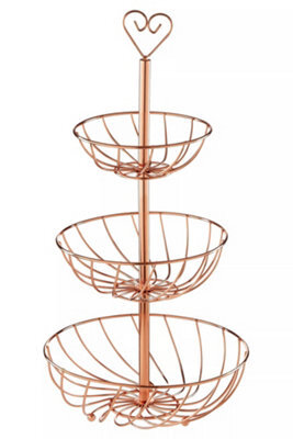 Orsina Fruit Basket, Contemporary Copper Finish Wire Bowl For Storing Fresh Fruit, Durable Metal Construction - image 1
