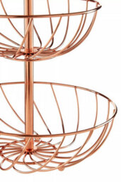 Orsina Fruit Basket, Contemporary Copper Finish Wire Bowl For Storing Fresh Fruit, Durable Metal Construction - thumbnail 4