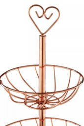 Orsina Fruit Basket, Contemporary Copper Finish Wire Bowl For Storing Fresh Fruit, Durable Metal Construction - thumbnail 3