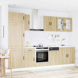 Berkfield 8 Piece Kitchen Cabinet Set Porto Sonoma Oak Engineered Wood - thumbnail 3