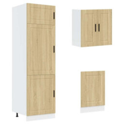 Berkfield 8 Piece Kitchen Cabinet Set Porto Sonoma Oak Engineered Wood - thumbnail 5