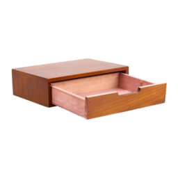 1 Drawer Brown Vintage Wooden Desk Organizer For Home Desktop - thumbnail 6