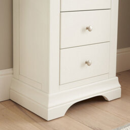 The Furniture Market Wilmslow White Painted 5 Drawer Tallboy Narrow Chest - thumbnail 5