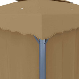 Walplus Gazebo With Curtain 4X3 M Taupe Aluminium - thumbnail 6