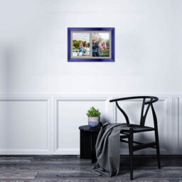 AK Frames 20X14 Purple Classic Multi Photo Frame With Silver Mount - Holds 2 Apertures (2X) A4 Photos - thumbnail 3