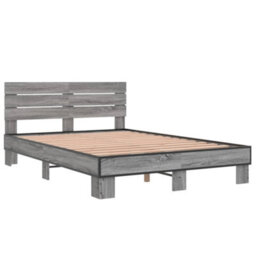 Berkfield Bed Frame Without Mattress Grey Sonoma 120X200 Cm - thumbnail 3