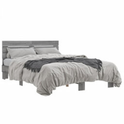 Berkfield Bed Frame Without Mattress Grey Sonoma 120X200 Cm - thumbnail 2