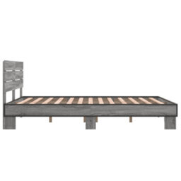 Berkfield Bed Frame Without Mattress Grey Sonoma 120X200 Cm - thumbnail 5