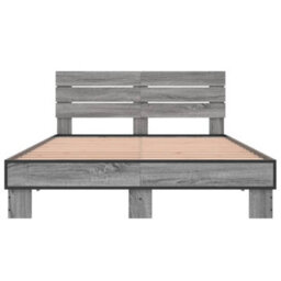 Berkfield Bed Frame Without Mattress Grey Sonoma 120X200 Cm - thumbnail 4