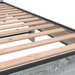 Berkfield Bed Frame Without Mattress Grey Sonoma 120X200 Cm - thumbnail 7