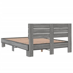 Berkfield Bed Frame Without Mattress Grey Sonoma 120X200 Cm - thumbnail 6