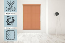Caecus Blinds Made To Measure Straight Edge Daylight  Roller Blind Burnt Orange 090Cm