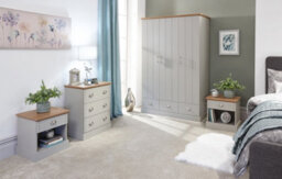 Kendal 4 Piece Bedroom Set Grey - thumbnail 1