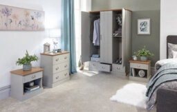 Kendal 4 Piece Bedroom Set Grey - thumbnail 2