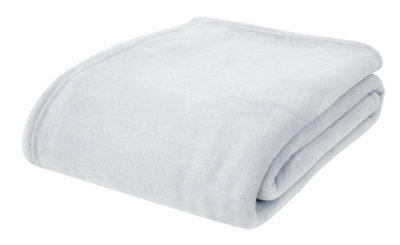 Catherine Lansfield Downstairs Living Extra Large Raschel Velvet Touch 200X240Cm Blanket Throw Silver Grey - image 1