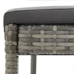 Berkfield 5 Piece Garden Bar Set Grey Solid Wood Acacia And Poly Rattan - thumbnail 9