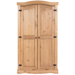 Core Products Premium Corona 2 Door Wardrobe - Antique Waxed Pine Finish, H189.0Cm X  W100.0Cm X D56.0Cm - thumbnail 2