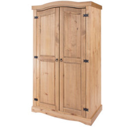 Core Products Premium Corona 2 Door Wardrobe - Antique Waxed Pine Finish, H189.0Cm X  W100.0Cm X D56.0Cm - thumbnail 4
