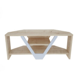 Decorotika Karin Tv Stand Tv Unit For Tvs Up To 45 Inch Sapphire Oak And White - thumbnail 5