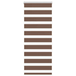 Berkfield Modern Zebra Blind Brown 60X150 Cm Fabric Width 55.9 Cm Polyester - thumbnail 2