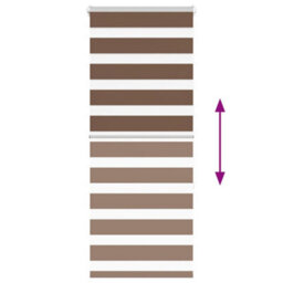 Berkfield Modern Zebra Blind Brown 60X150 Cm Fabric Width 55.9 Cm Polyester - thumbnail 5