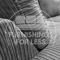 Furnishings For Less UK Bishop Grey U Shaped Soft Fabric Jumbo Cord Detachable 5 Seater Large Sofa - thumbnail 4