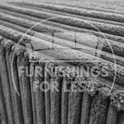 Furnishings For Less UK Bishop Grey U Shaped Soft Fabric Jumbo Cord Detachable 5 Seater Large Sofa - thumbnail 3