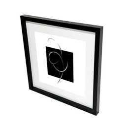 GoodHome Matt Black Pine Effect Plain Single Picture Frame (H)42.6Cm X (W)42.6Cm