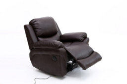 More4Homes Madison Electric Bonded Leather Automatic Recliner Armchair Sofa Home Lounge Chair (Brown) - thumbnail 3