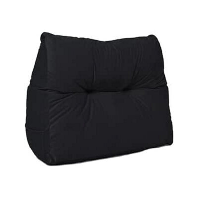 Lancashire Textiles Luxury Velvet Triangular Wedge Bedroom Armchair Black Cushion 20 X 50 X 60Cm - image 1