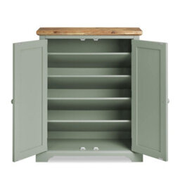 Statement Furniture Florence Shoe Storage Cabinet Wooden Shoe Rack - Sage Green - thumbnail 2
