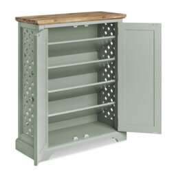 Statement Furniture Florence Shoe Storage Cabinet Wooden Shoe Rack - Sage Green - thumbnail 4