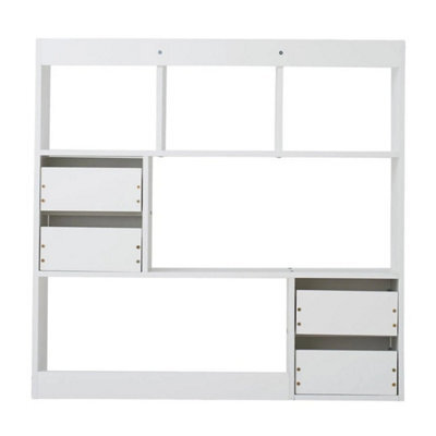 83X17X80 Wood Desktop Bookshelf Storage Organizer Display Shelf Bookcase Rack With Drawer - image 1