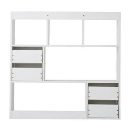 83X17X80 Wood Desktop Bookshelf Storage Organizer Display Shelf Bookcase Rack With Drawer