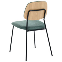 Beliani Set Of 4 Dining Chairs Riley Fabric Green - thumbnail 6