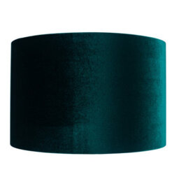 Pacific Lifestyle 40Cm Forest Green Velvet Cylinder Floor Table Lampshade - thumbnail 4