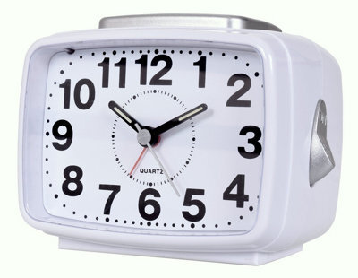 Acctim 13880 Titan 2 Large Beep Alarm Clock In White