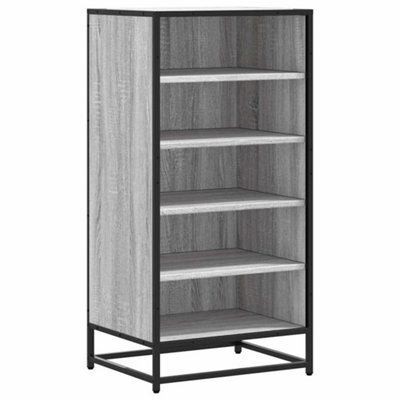 Berkfield Elegant Shoe Rack Grey Sonoma 48X38X97.5 Cm Engineered Wood